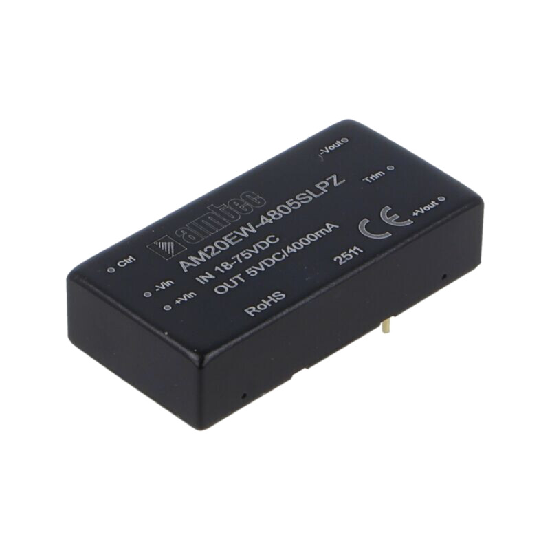 Convertor: DC/DC; 20W; Uintr: 18÷75VDC; Uieş: 5VDC; Iintr: 485mA