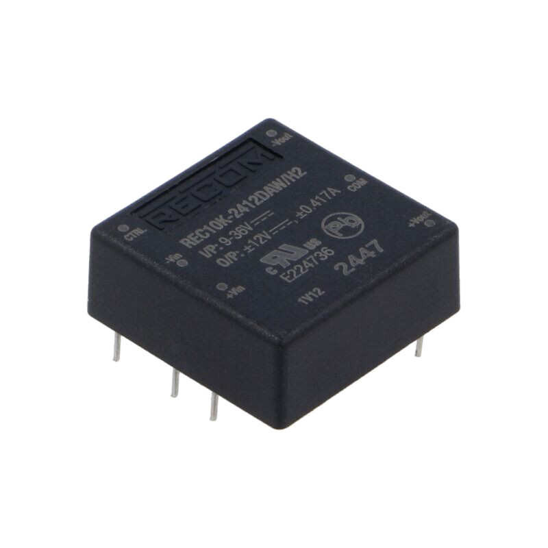 Convertor: DC/DC; 10W; Uintr: 9÷36VDC; Uieş: 12VDC; Uieş2: -12VDC