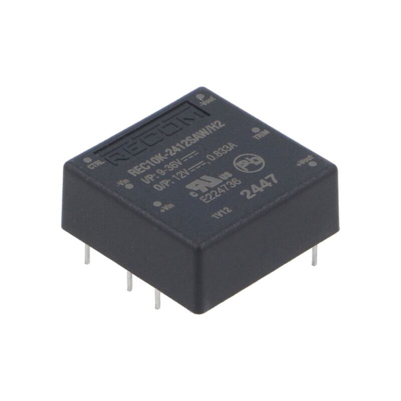 Convertor: DC/DC; 10W; Uintr: 9÷36VDC; Uieş: 12VDC; Iieş: 833mA
