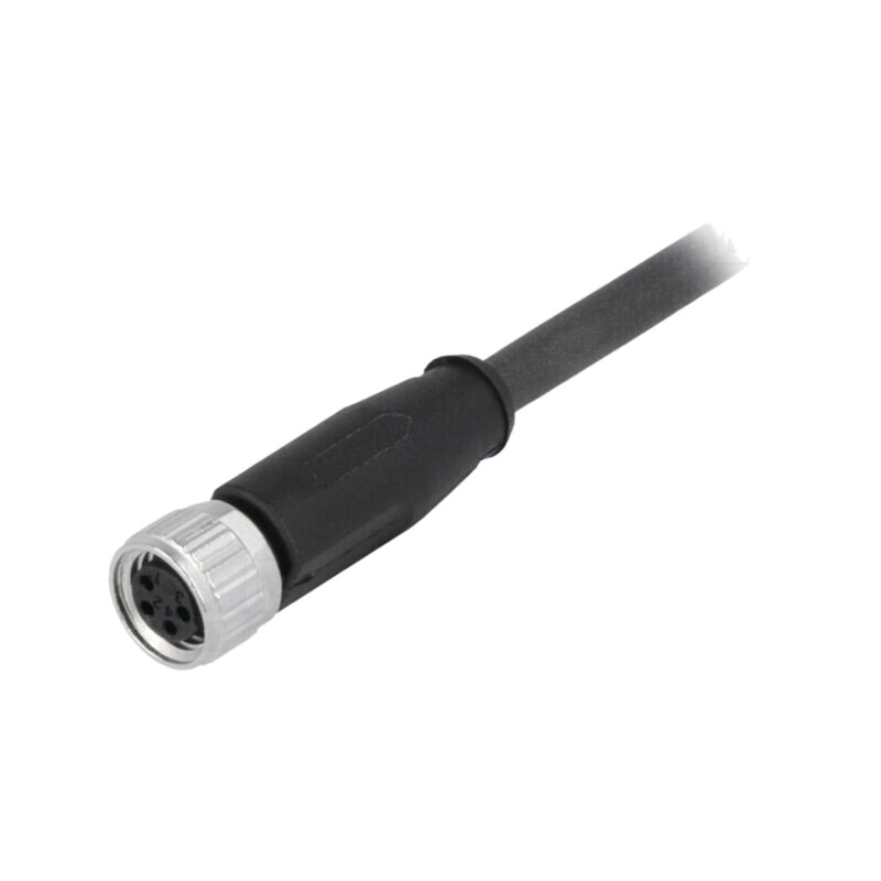 Conector: M8; mamă; PIN: 4; drept; cu cablu; mufă; 2m