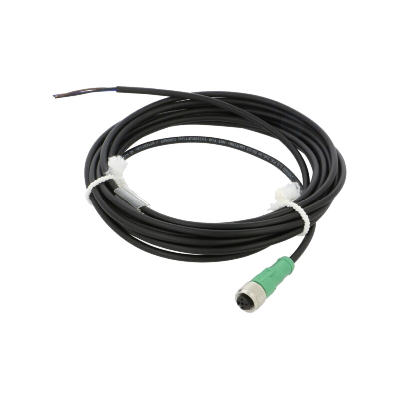Cablu: pentru senzori/automatizări; M12; PIN: 3; drept; 5m; mufă