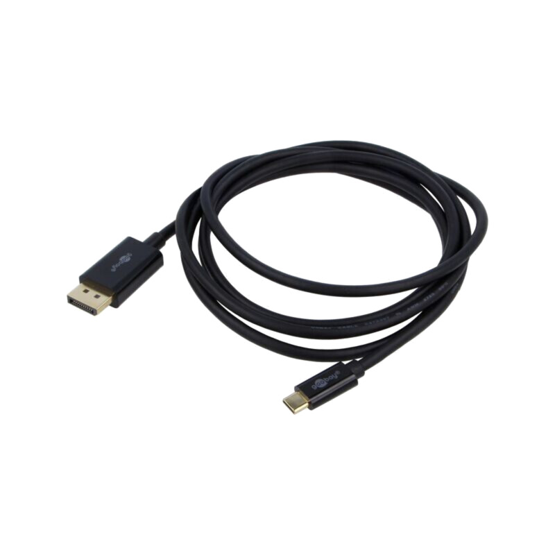 Cablu; DisplayPort mufă,USB C mufă; PVC; 1m; negru