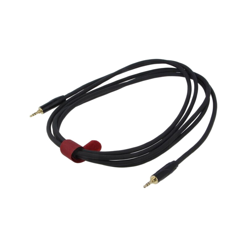 Cablu; Jack 3,5mm mufă,din ambele părţi; 3m; negru; Øcablu: 6mm