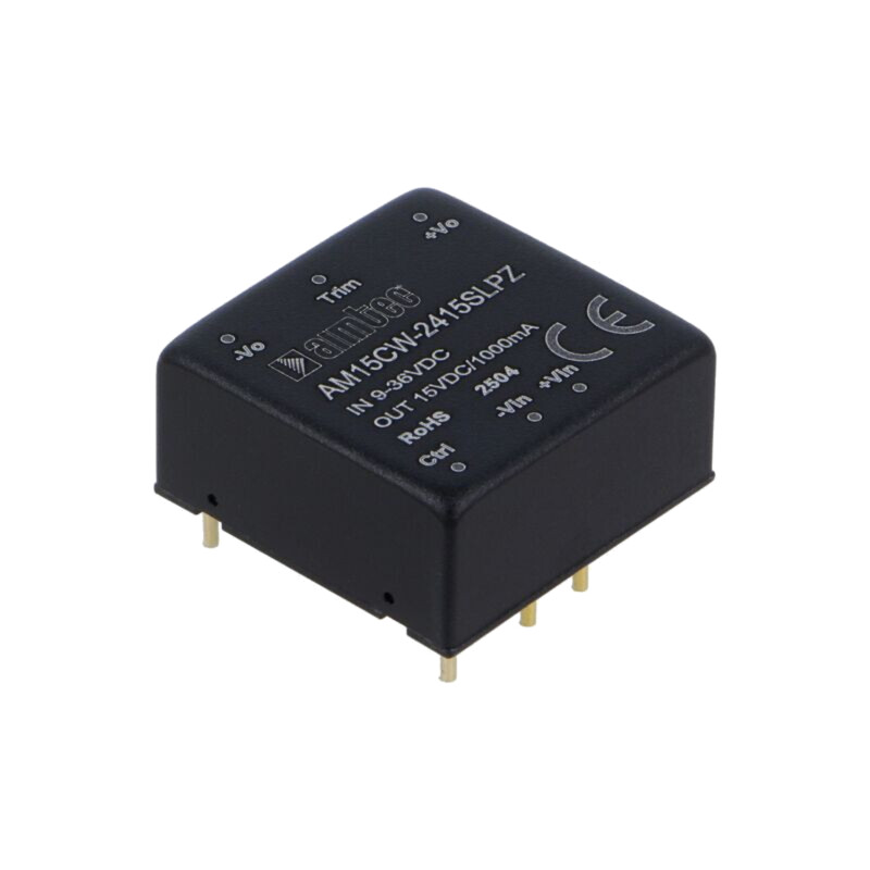Convertor: DC/DC; 15W; Uintr: 9÷36VDC; Uieş: 15VDC; Iintr: 687mA