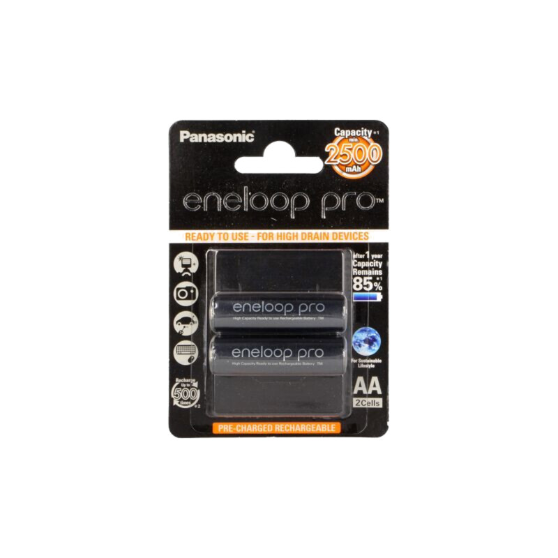 Acumul: Ni-MH; AA; 1,2V; 2450mAh; ENELOOP PRO; Ø14,35x50,4mm; 2buc.