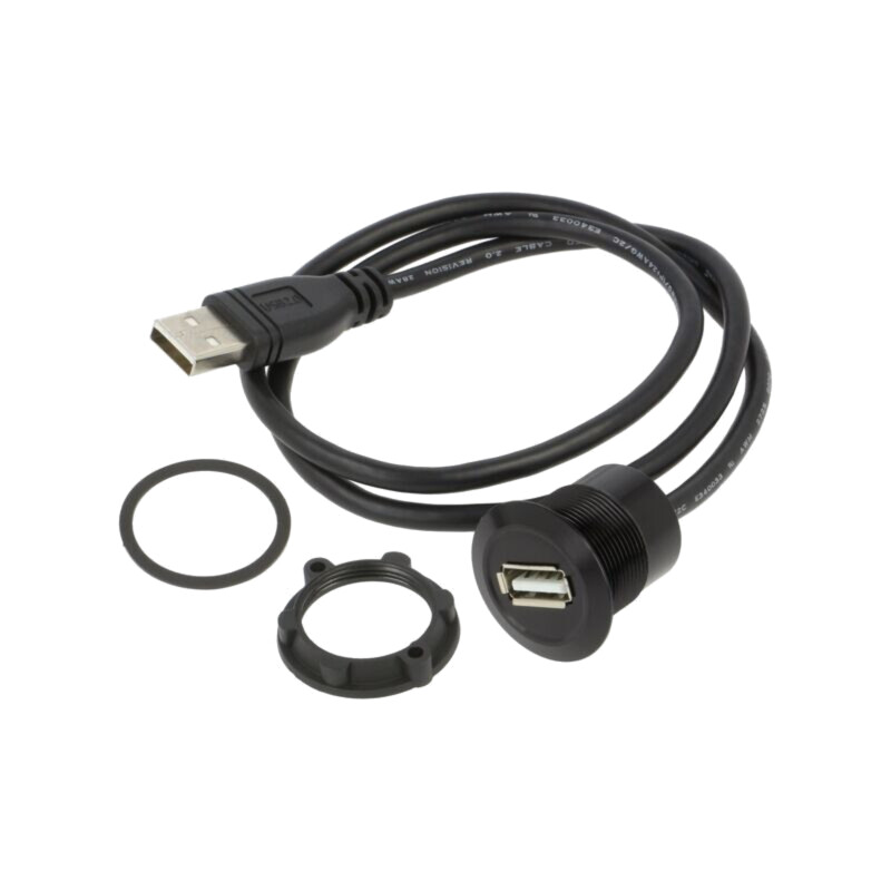 Cablu-adaptor; USB A soclu,USB A mufă; USB 2.0; Lung: 0,6m
