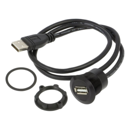 Cablu-adaptor; USB A soclu,USB A mufă; USB 2.0; Lung: 0,6m