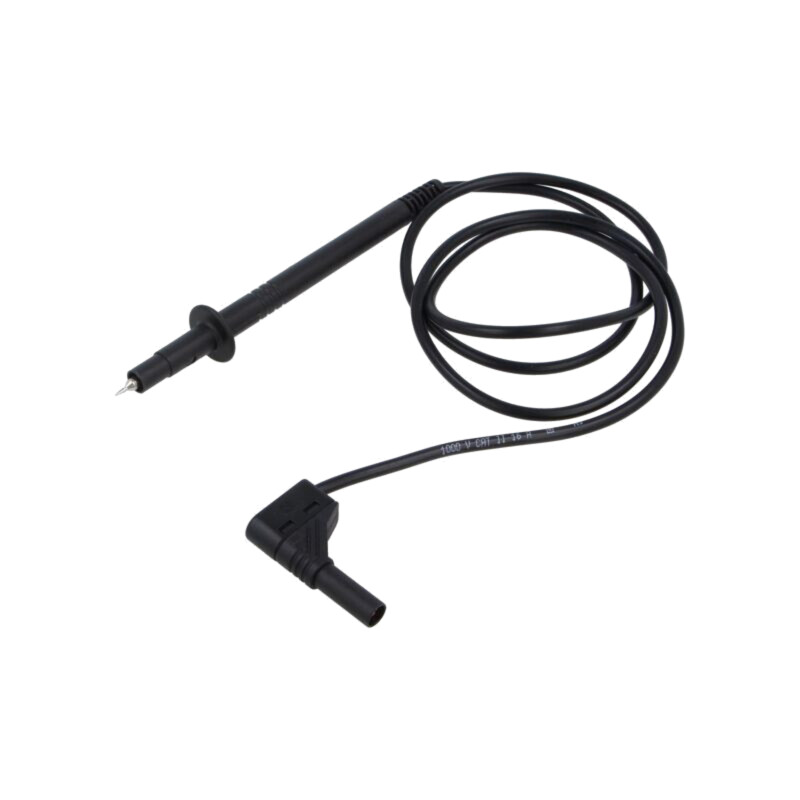 Cablu de măsurare; 16A; Unom: 1kV; Lung: 1m; neagră; Material: alamă