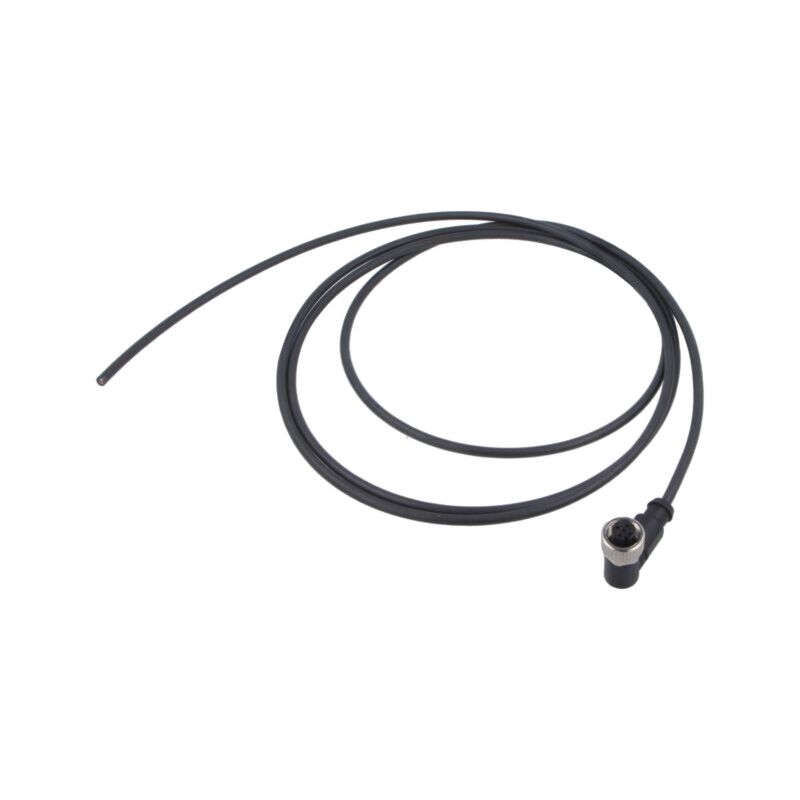 Conector: M12; mufă; mamă; PIN: 4; în unghi; cabluri; 2m