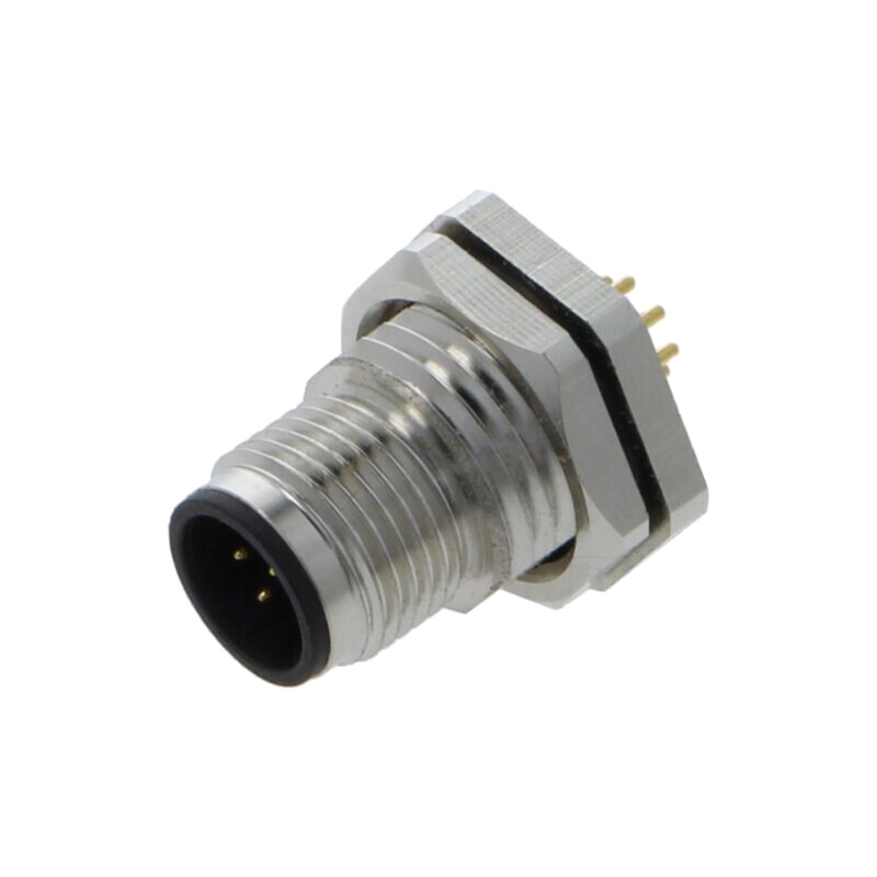Conector: M12; soclu; tată; 1,5A; 30V; PIN: 8; IP67; drept; THT