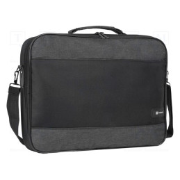 Laptop bag; dark grey,black; poliester 600D; 15.6"
