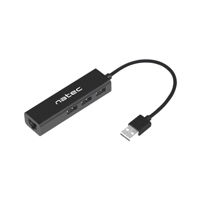 Hub USB; RJ45 soclu,USB A soclu x3,USB A mufă; USB 2.0; PnP