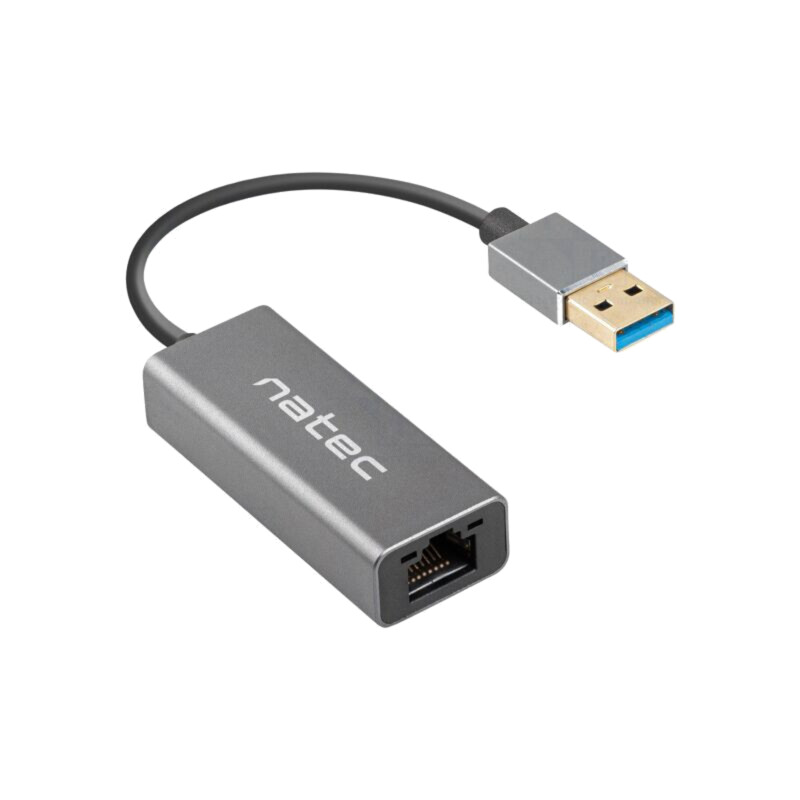 Adaptor USB-Ethernet; RJ45 soclu,USB A mufă; USB 3.0; gri; 0,6m
