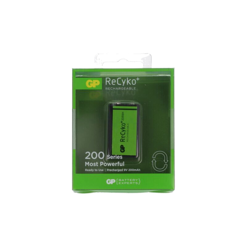 Acumul: Ni-MH; 6F22; 8,4V; 200mAh; ReCyko+; 26,5x15,7x48,5mm; 20mA