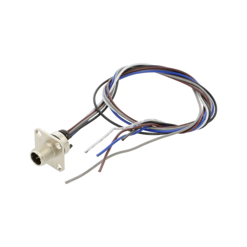 Conector: M12; soclu; tată; 2A; 60V; PIN: 5; IP67; drept; cabluri