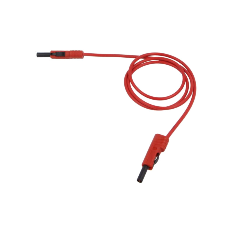 Cablu de măsurare; 60VDC; 30VAC; 16A; Lung: 1m; roşie; Izolaţie: PVC