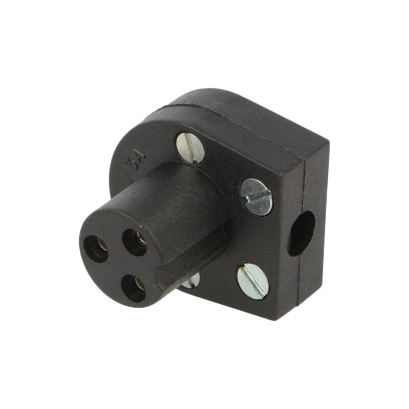 Conector: circular; mufă; mamă; PIN: 3; 3A; 250VAC; pe cablu; lipire