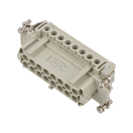 Conector: HDC; inserturi de contact; mamă; CNE; PIN: 16; 16A; 600V