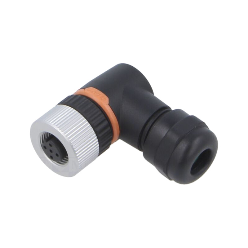 Conector: M12; mufă; PIN: 5; mamă; 60V; în unghi 90°; IP67; pe cablu