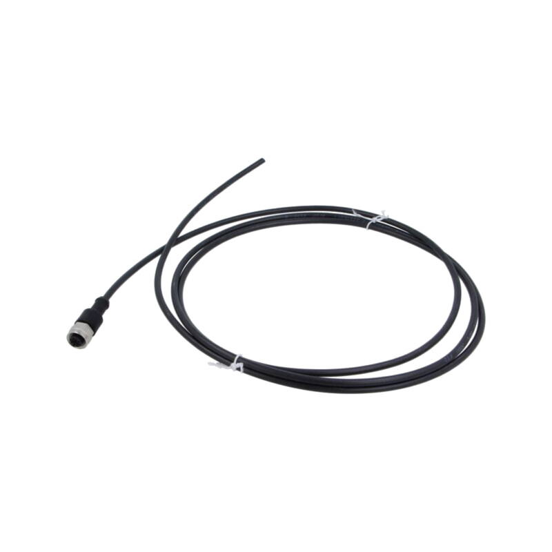 Cablu: pentru senzori/automatizări; M12; PIN: 4; drept; 2m; mufă