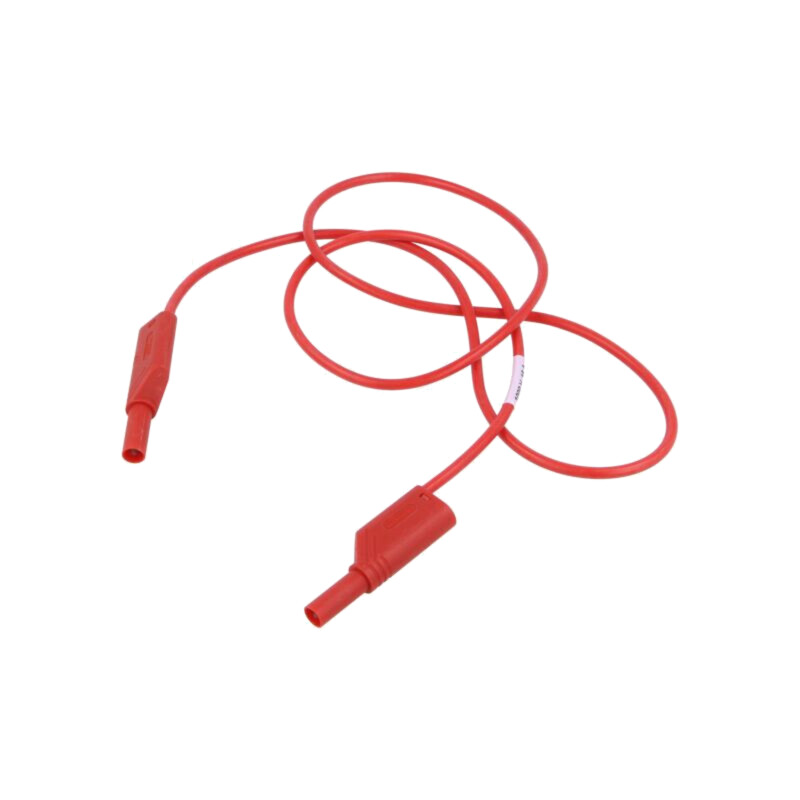 Cablu de măsurare; 16A; cu izolaţie,cu soclu axial, 4mm; roşie