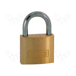 Lacăt; cu toartă; alamă; Protecţie: joasă (nivel 3); A: 40mm; C: 6mm