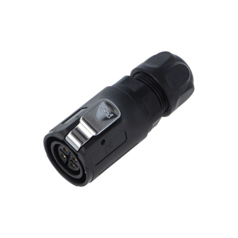 Conector: circular; mufă; mamă; 02; 10A; 400V; PIN: 4; IP67; drept