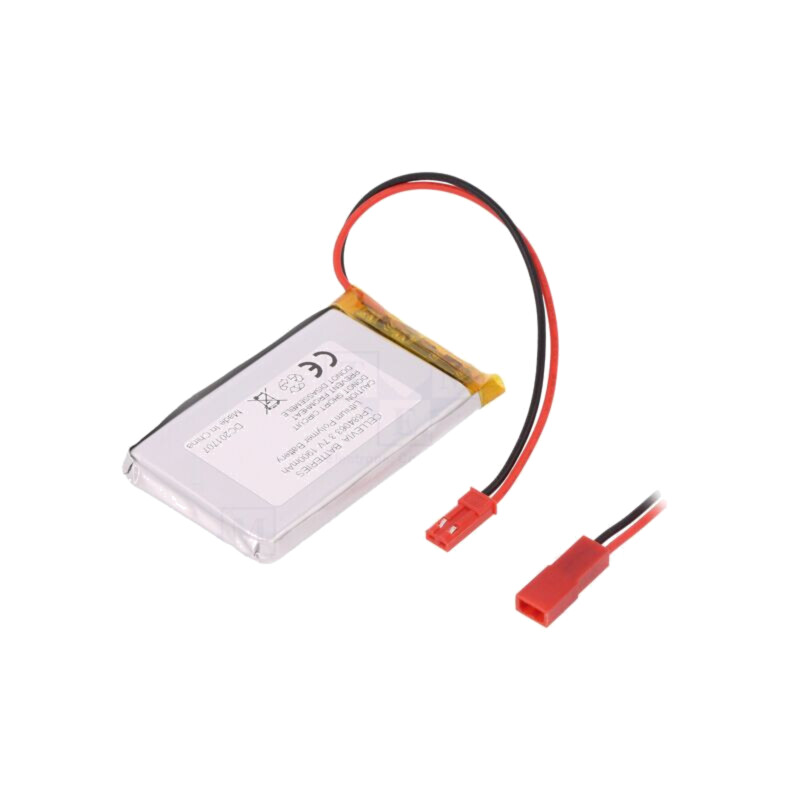 Acumul: Li-Po; 3,7V; 1900mAh; cabluri,contector JST SYR-02T