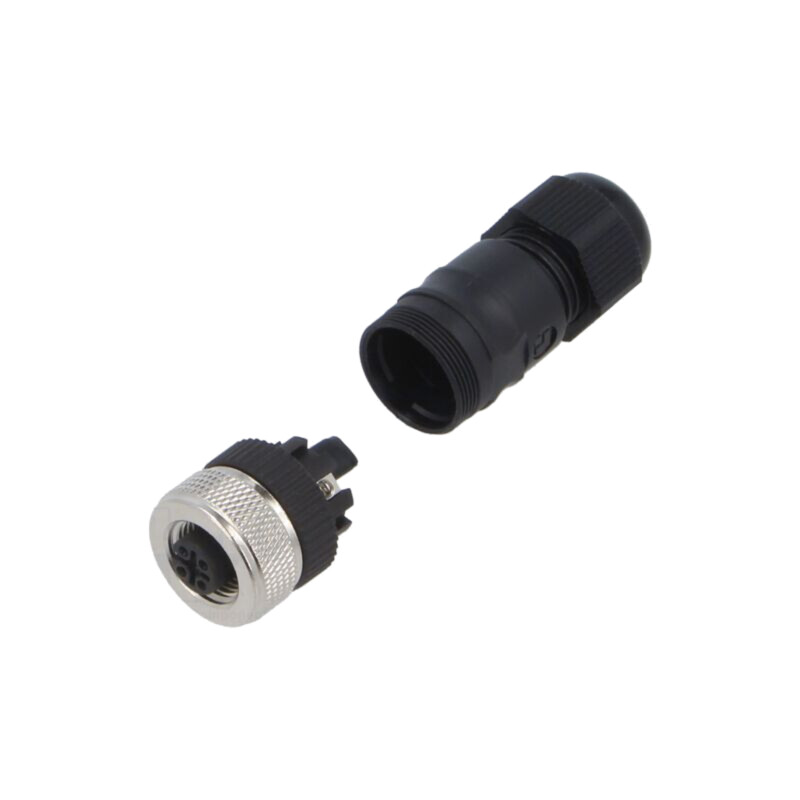 Conector: M12; mufă; mamă; 4A; 30V; PIN: 5; IP67; drept; pe cablu