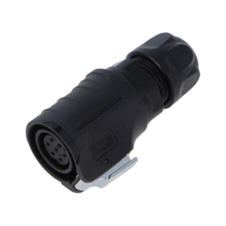 Conector: circular; mufă; mamă; 02; 5A; 250V; PIN: 7; IP67; drept