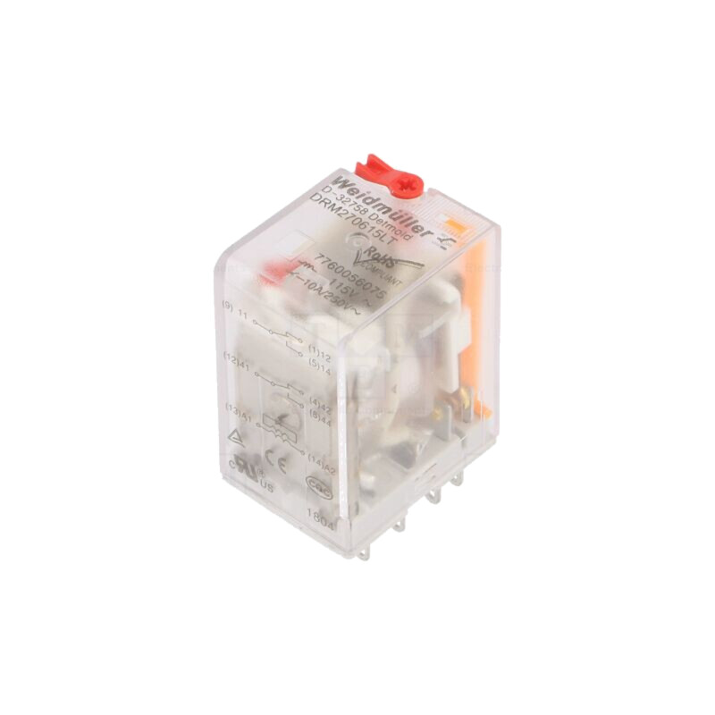 Releu: electromagnetic; DPDT; Ubobină: 115VAC; Icontacte max: 10A