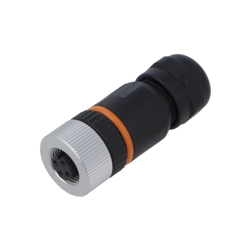 Conector: M12; mufă; PIN: 4; mamă; 250V; drept; IP67; pe cablu; aurit