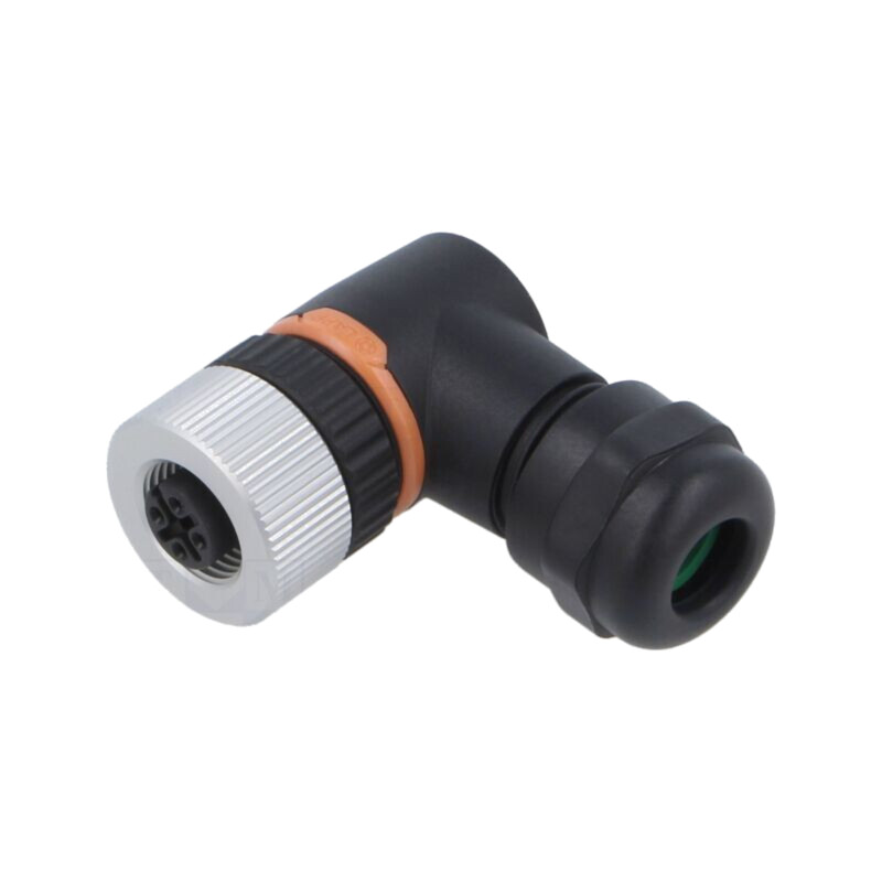 Conector: M12; mufă; PIN: 3; mamă; 250V; în unghi 90°; IP67; pe cablu