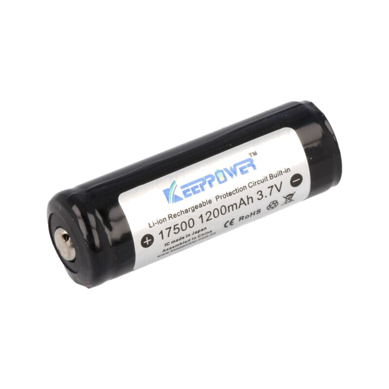 Acumul: Li-Ion; 17500,4/5A; 3,7V; 1200mAh; Ø17x53mm