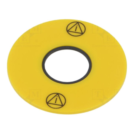 Tăbliţă descriptivă; 61; 43mm; Corp: galbenă; plastic