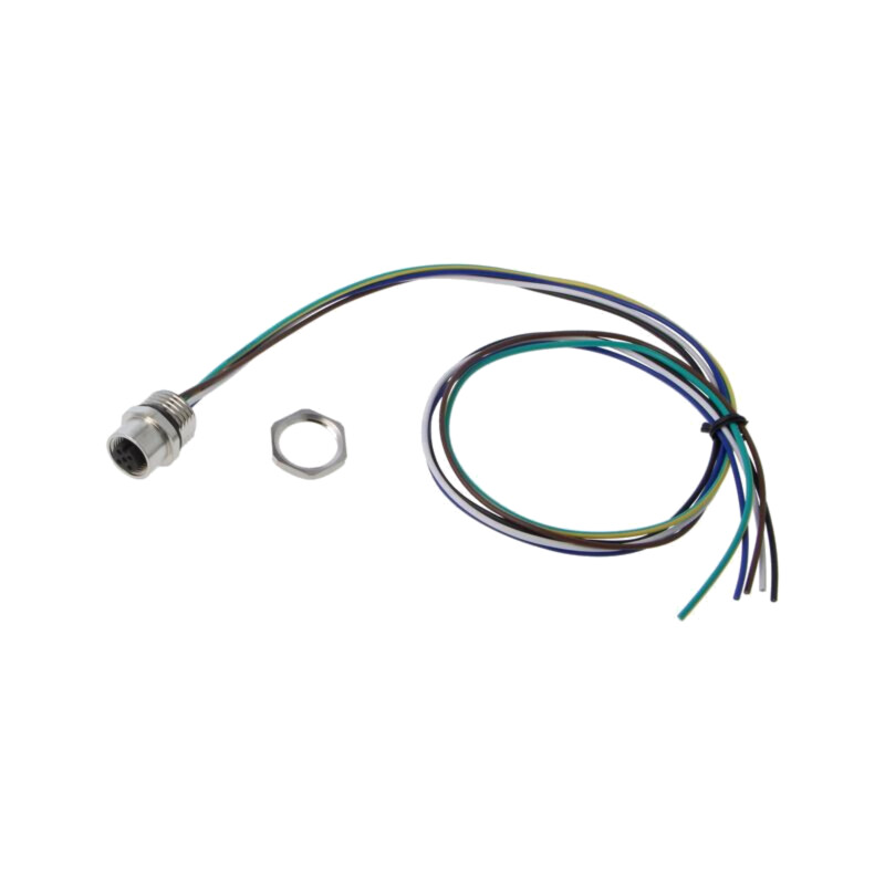 Conector: M12; soclu; mamă; 2A; 60V; PIN: 5; IP67; drept; cabluri