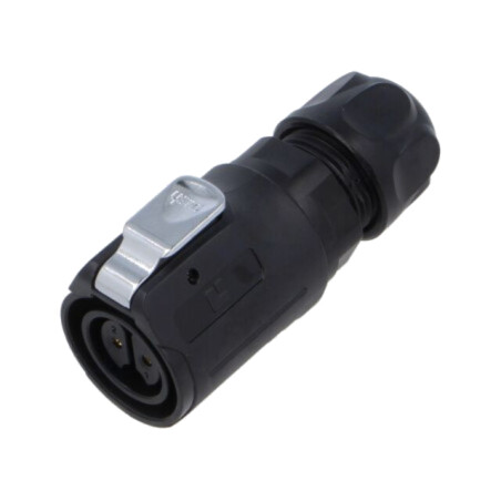 Conector: circular; mufă; mamă; 02; 10A; 400V; PIN: 2; IP67; drept