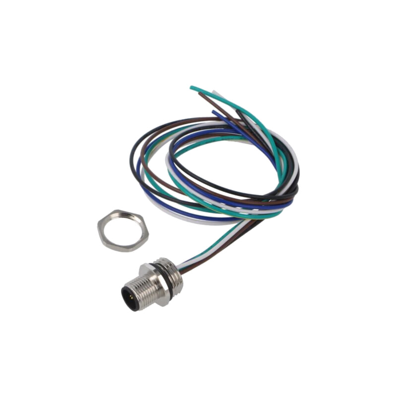 Conector: M12; soclu; tată; 2A; 60V; PIN: 5; IP67; drept; cabluri