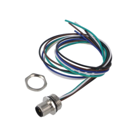 Conector: M12; soclu; tată; 2A; 60V; PIN: 5; IP67; drept; cabluri