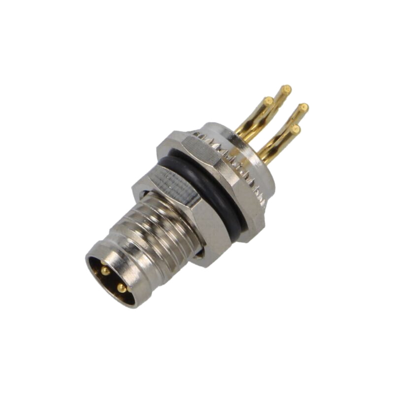 Conector: M8; soclu; tată; 48V; 4A; PIN: 4; IP67; în unghi; THT