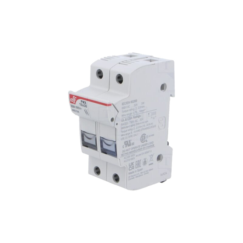 Clemă; 10x38mm; pentru şină DIN; 32A; 690VAC; 750VDC; -20÷70°C