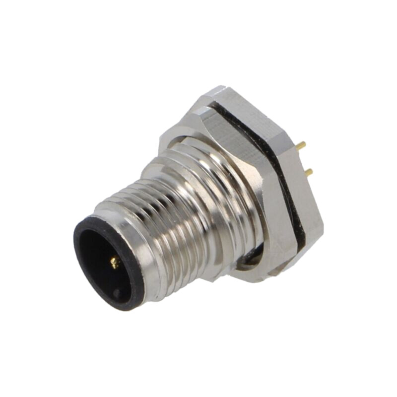 Conector: M12; soclu; tată; 2A; 60V; PIN: 5; IP67; drept; THT; 0,34mm2