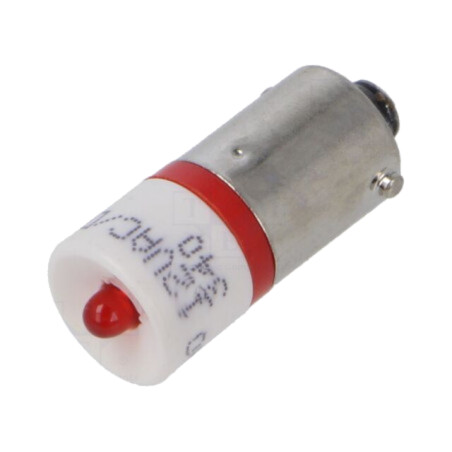 Lampă LED; roşie; BA9S; 12VDC; 12VAC; Nr.diode: 1; OptoHiT