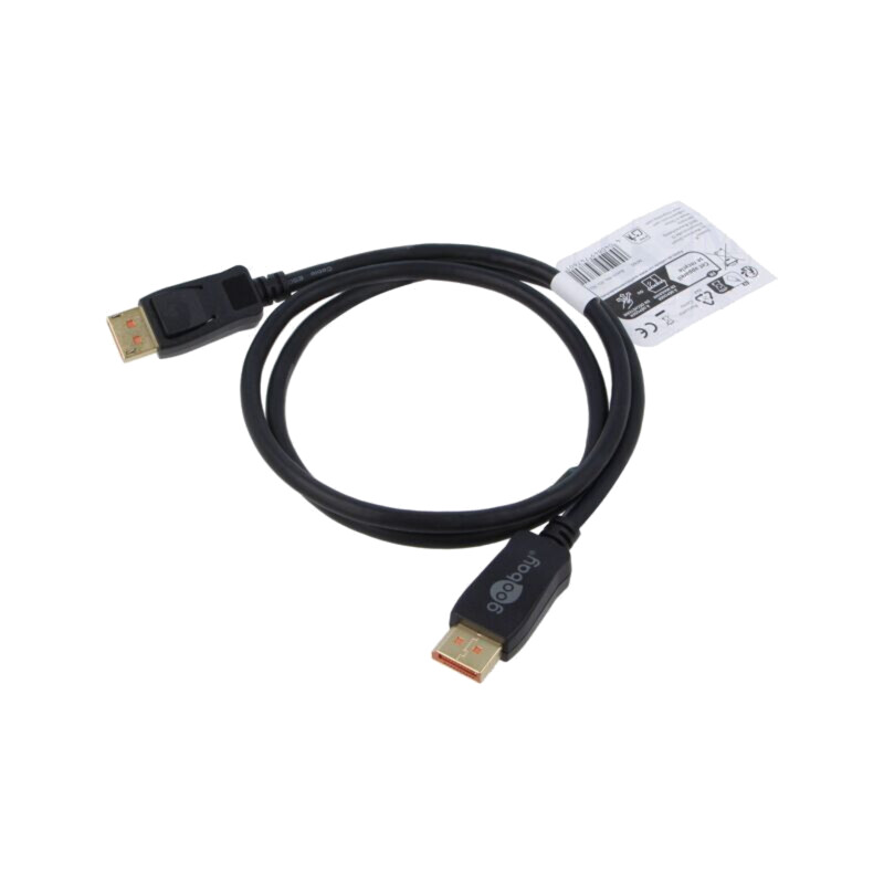 Cablu; DisplayPort mufă,din ambele părţi; PVC; Lung: 1m; negru