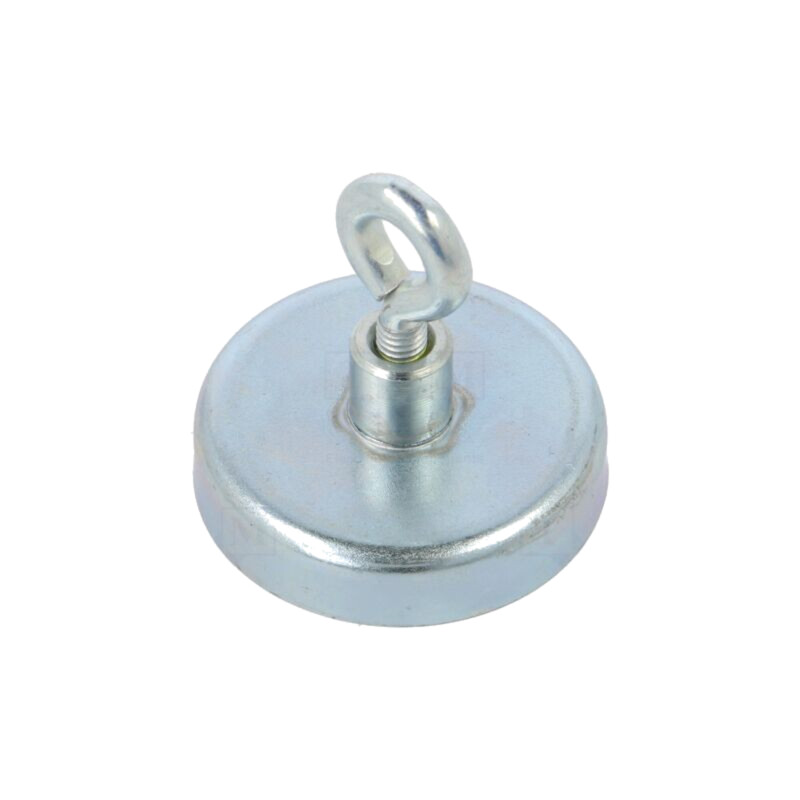 Magnet: fix; ferită (metal greu); 80N; 32mm; cu ochi