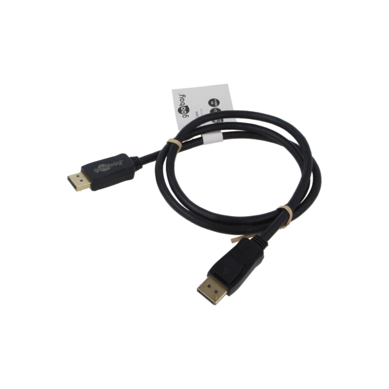 Cablu; DisplayPort mufă,din ambele părţi; PVC; Lung: 1m; negru