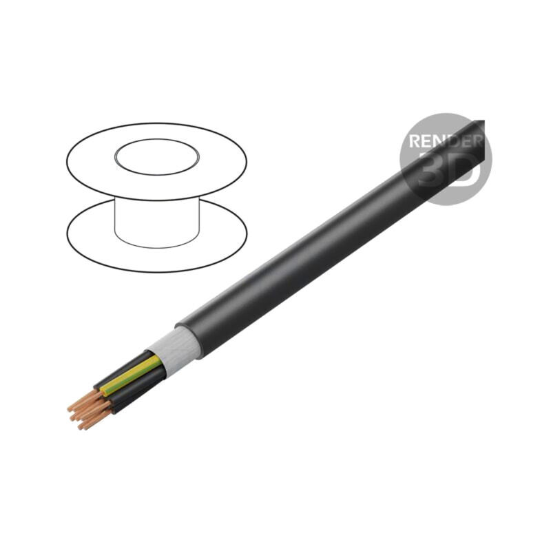 Cablu: cablu de control; ÖLFLEX® FD 891 P; 7G0,5mm2; PUR; negru