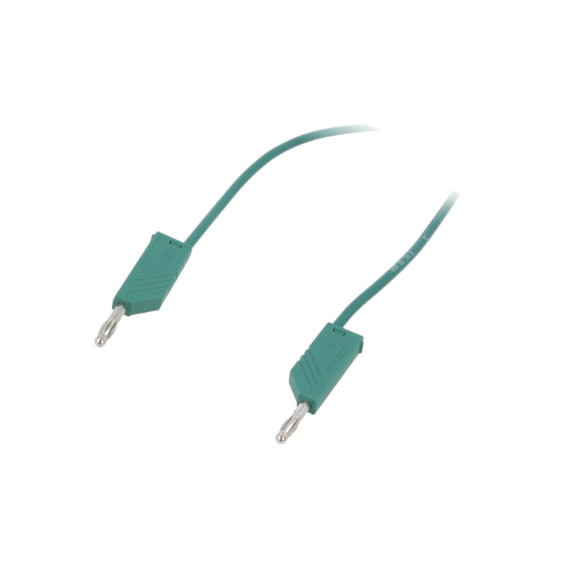 Cablu de măsurare; 60VDC; 30VAC; 16A; cu soclu axial, 4mm; verde