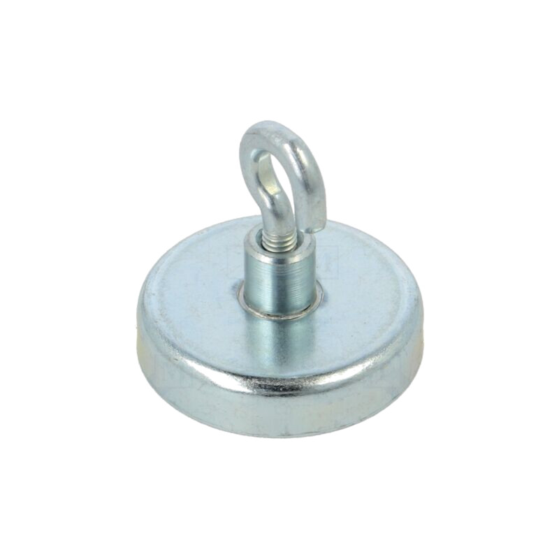 Magnet: fix; ferită (metal greu); 80N; 32mm; cu cârlig