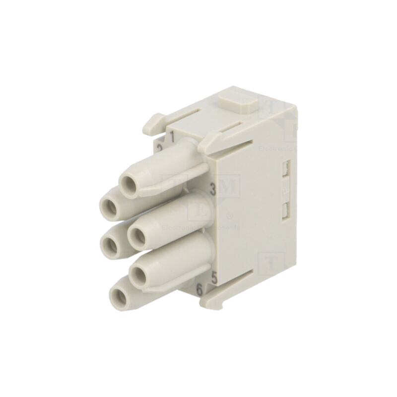 Conector: HDC; modul; mamă; 16A; 830V; Han-Modular®; PIN: 6; crimpat